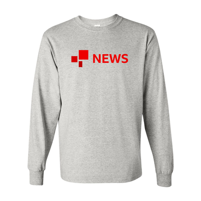 Men's BBC News Gildan Heavy Cotton Long Sleeve T-Shirt
