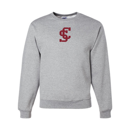 Men's Santa Clara Broncos Logo JERZEES NuBlend Crewneck Sweatshirt