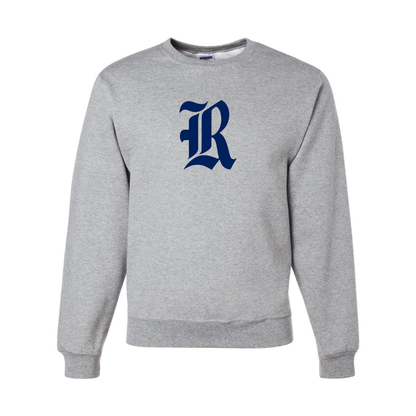 Men's Rice Owls Logo  JERZEES NuBlend Crewneck Sweatshirt