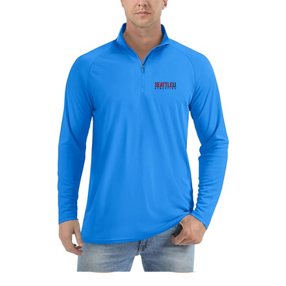 Men's Seattle Redhawks Logo Lightweight Quarter-Zip Athletic Shirt Long Sleeve Performance Wear