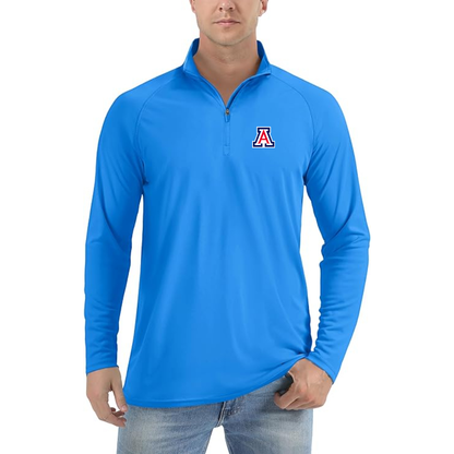 Men's   Arizona Wildcats Lightweight Quarter-Zip Athletic Shirt Long Sleeve Performance Wear