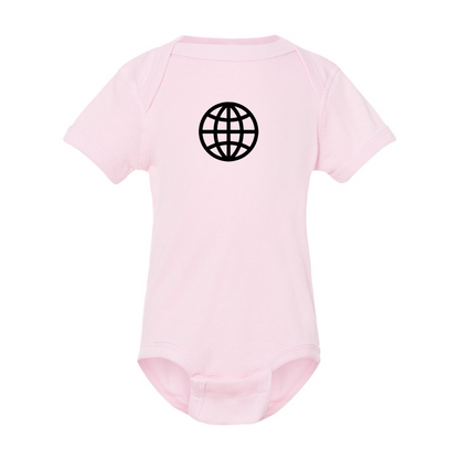 Internet Globe Rabbit Skins Infant Baby Rib Bodysuit