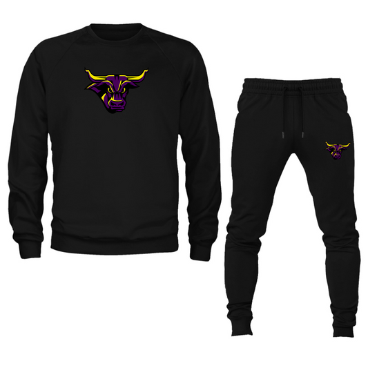 Men's Minnesota State Mavericks Crewneck Sweatshirt Joggers Suit