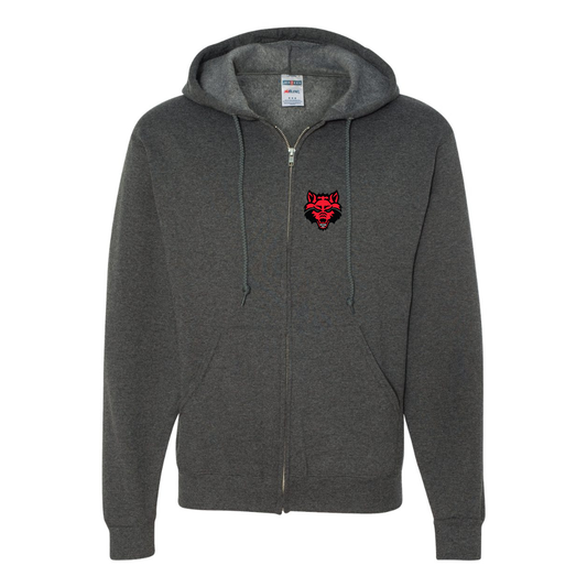 Men's  Arkansas State Red Wolves JERZEES NuBlend Full-Zip Hooded Sweatshirt