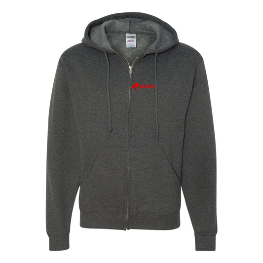 Men's  BBC News  JERZEES NuBlend Full-Zip Hooded Sweatshirt