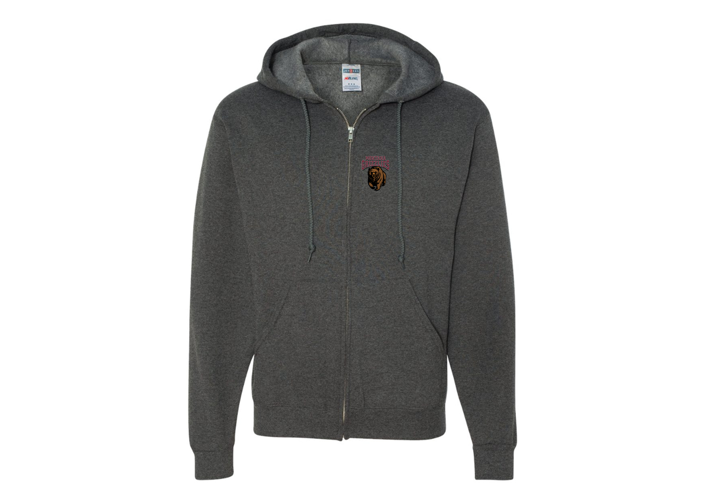Men's Montana Grizzliesl JERZEES NuBlend Full-Zip Hooded Sweatshirt