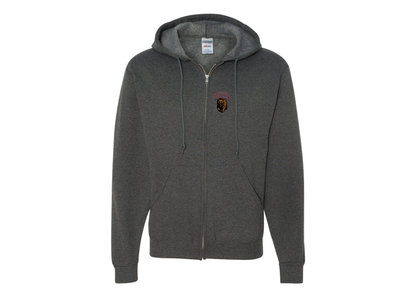 Men's Montana Grizzliesl JERZEES NuBlend Full-Zip Hooded Sweatshirt
