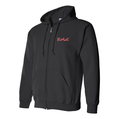 Men's Romwe Logo Zipper Hoodie