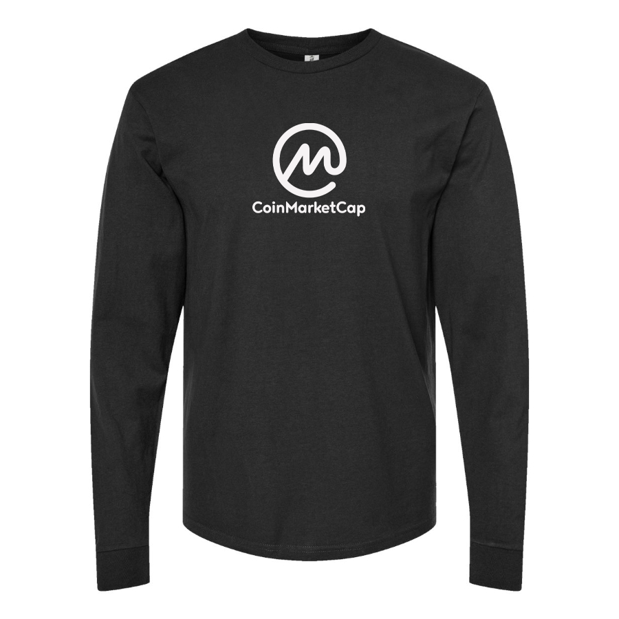 Men's CoinMarketCap Logo Cotton Long Sleeve T-Shirt
