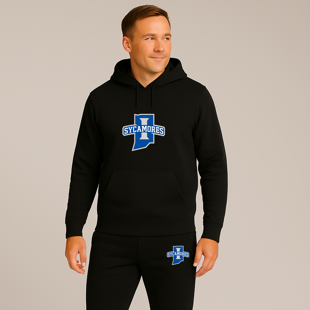 Men's Indiana State Sycamores Logo Hoodie Joggers Set