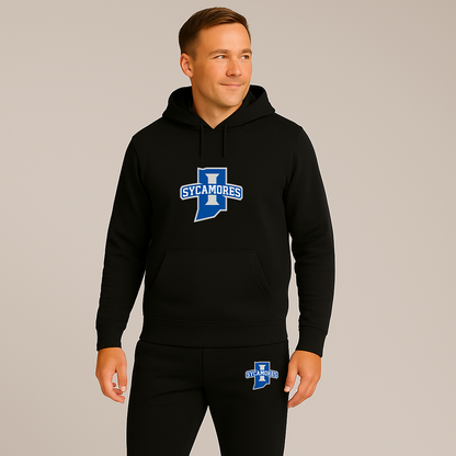 Men's Indiana State Sycamores Logo Hoodie Joggers Set