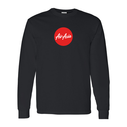 Men's Air Asia Logo Gildan Heavy Cotton Long Sleeve T-Shirt