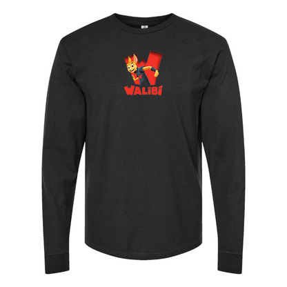 Men's Walibi Logo Cotton Long Sleeve T-Shirt
