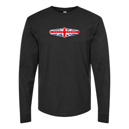 Men's David Brown Logo Cotton Long Sleeve T-Shirt