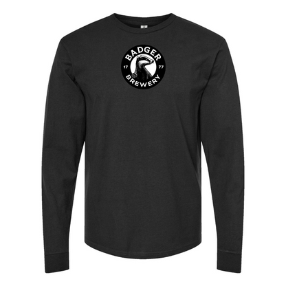 Men's Badger Brewery Logo Cotton Long Sleeve T-Shirt