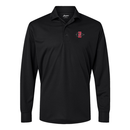 Men's San Diego State Aztecs Logo Paragon Prescott Long Sleeve Polo