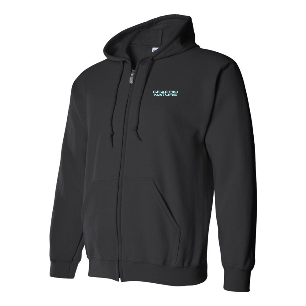 Men's Graphic Nature Logo Zipper Hoodie