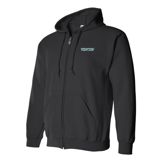 Men's Graphic Nature Logo Zipper Hoodie