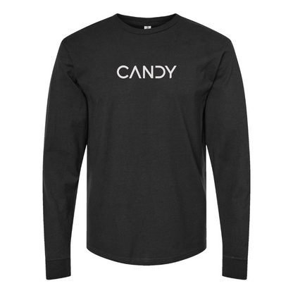 Men's Candy Logo Cotton Long Sleeve T-Shirt