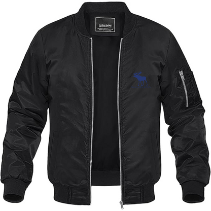 Men's Abercrombie & Fitch Moose Logo Lightweight Bomber Jacket Windbreaker Softshell Varsity Jacket Coat