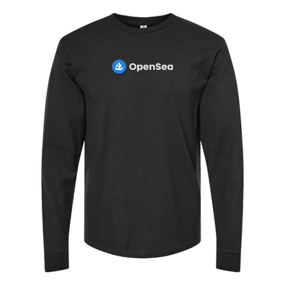 Men's OpenSea Logo Cotton Long Sleeve T-Shirt