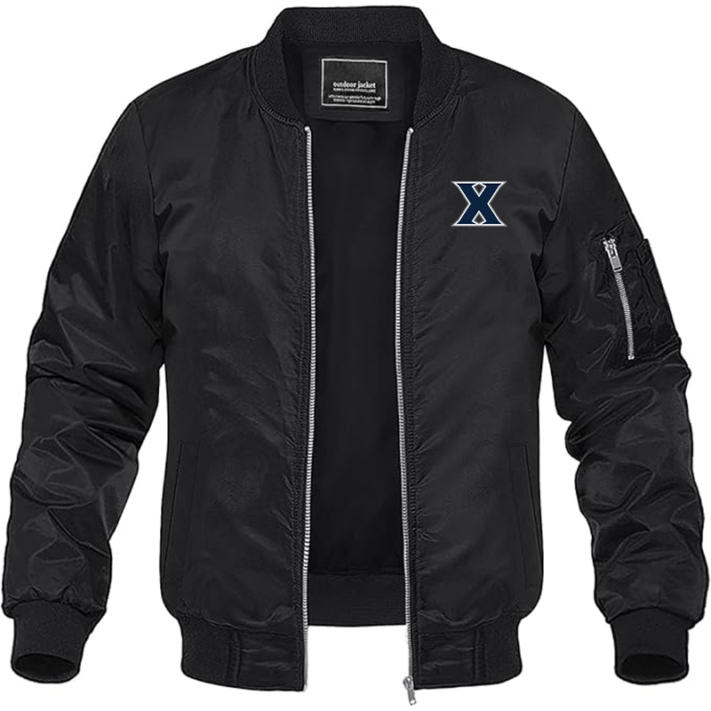 Men's Xavier Musketeers Lightweight Bomber Jacket - Black