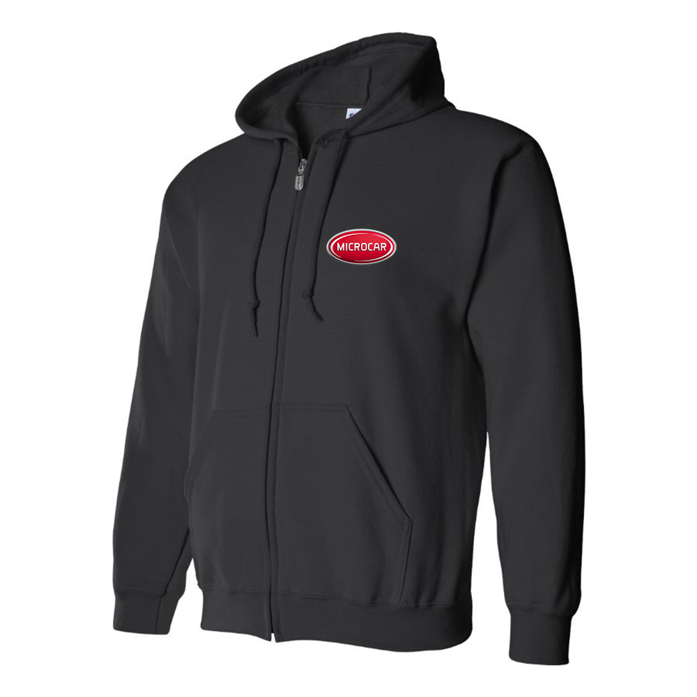 Men's Microcar Logo Zipper Hoodie