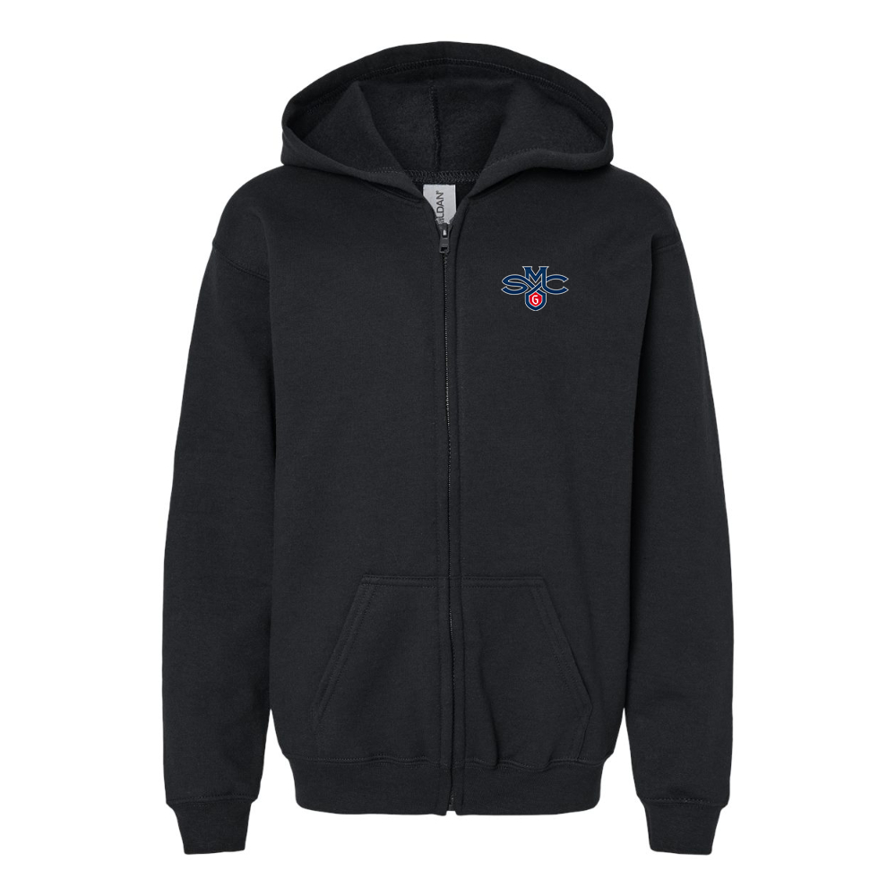 Gildan Heavy Blend Youth Saint Marys Gaels Logo Full Zip Hooded Sweatshirt