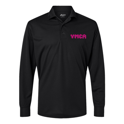 Men's   YMCA Mauve   Paragon Prescott Long Sleeve Polo