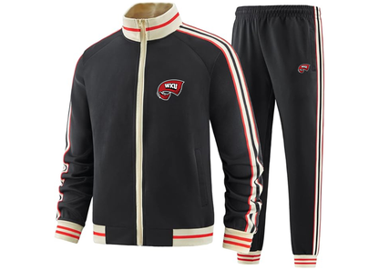 Men's Western Kentucky Hilltoppers Tracksuit with Bold Striped Accents and Zippered Front Athletic Wear