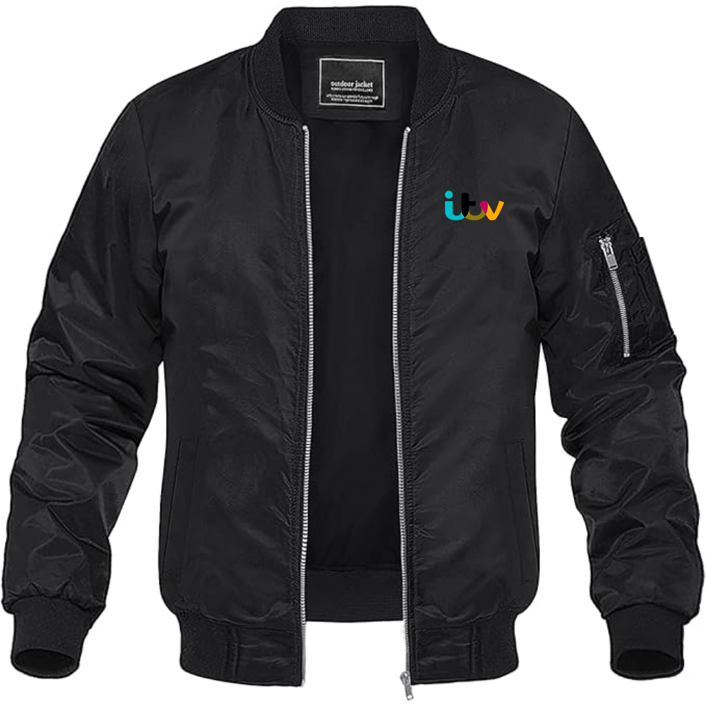 Men's Itv  Lightweight Bomber Jacket Windbreaker Softshell Varsity Jacket Coat