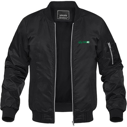 Men's TagAz Logo Lightweight Bomber Jacket Windbreaker Softshell Varsity Jacket Coat