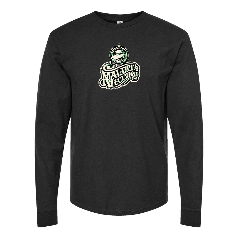 Men's  Maldita Vecindad Logo Cotton Long Sleeve T-Shirt