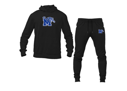 Men's Memphis Tigers Logo Hoodie Joggers Set