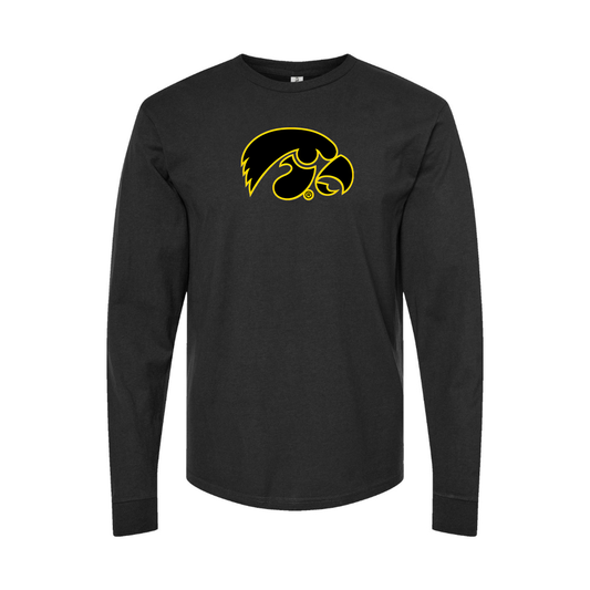 Youth Lowa Hawkeyes Logo Cotton Long Sleeve T-Shirt