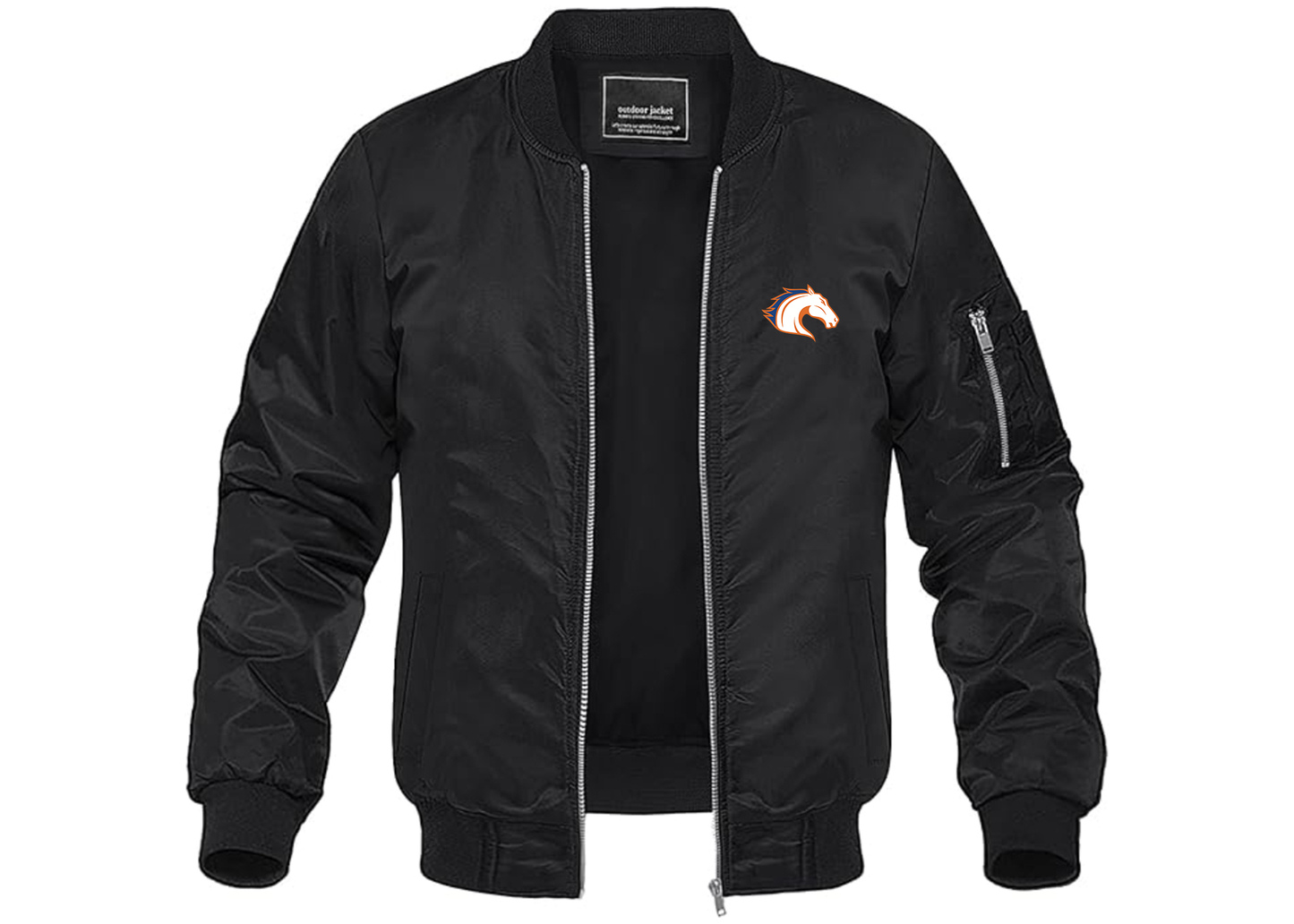 Men's Texas Arlington Mavericks Lightweight Bomber Jacket Windbreaker Softshell Varsity Jacket Coat