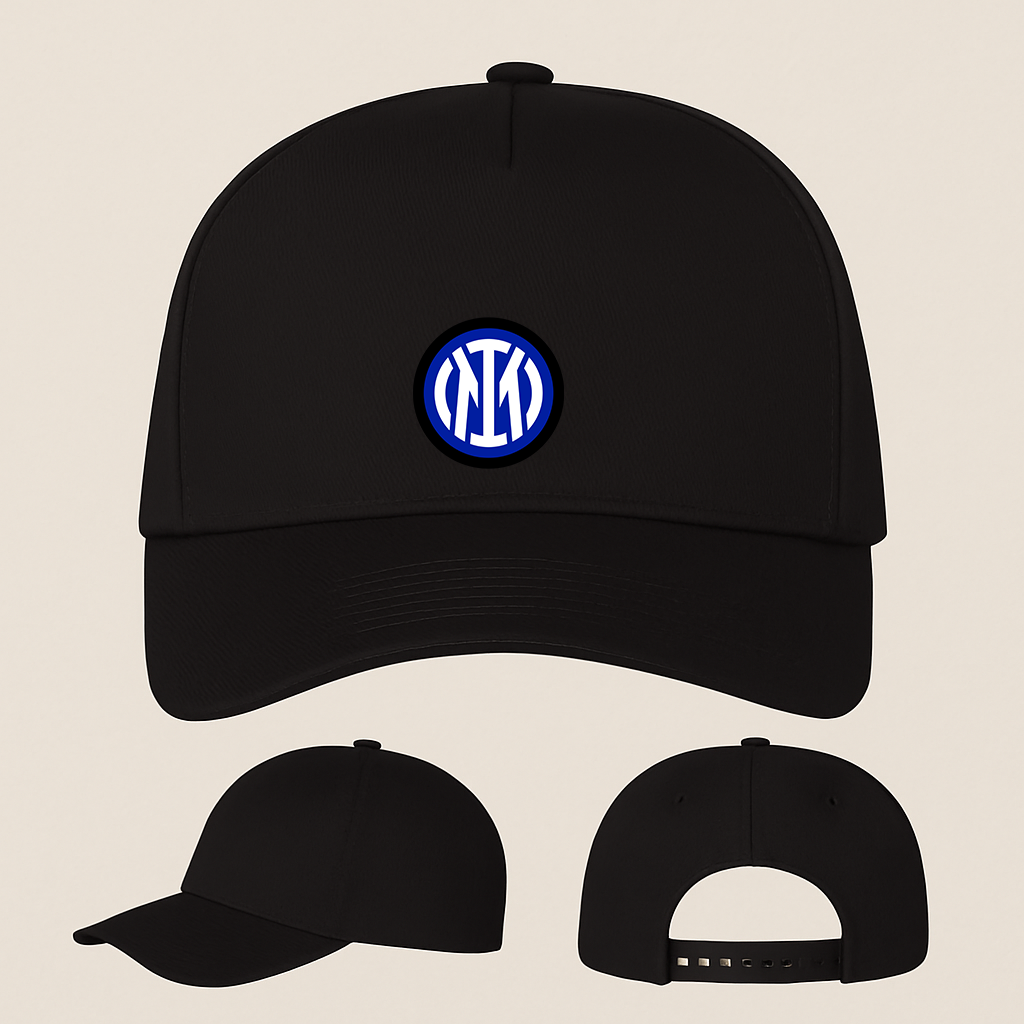 Inter Milan 2025 Soccer Logo Five Panel Twill Snapback Cap