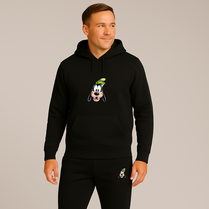 Men's Goofy Disney Smiley Face Hoodie Joggers Set