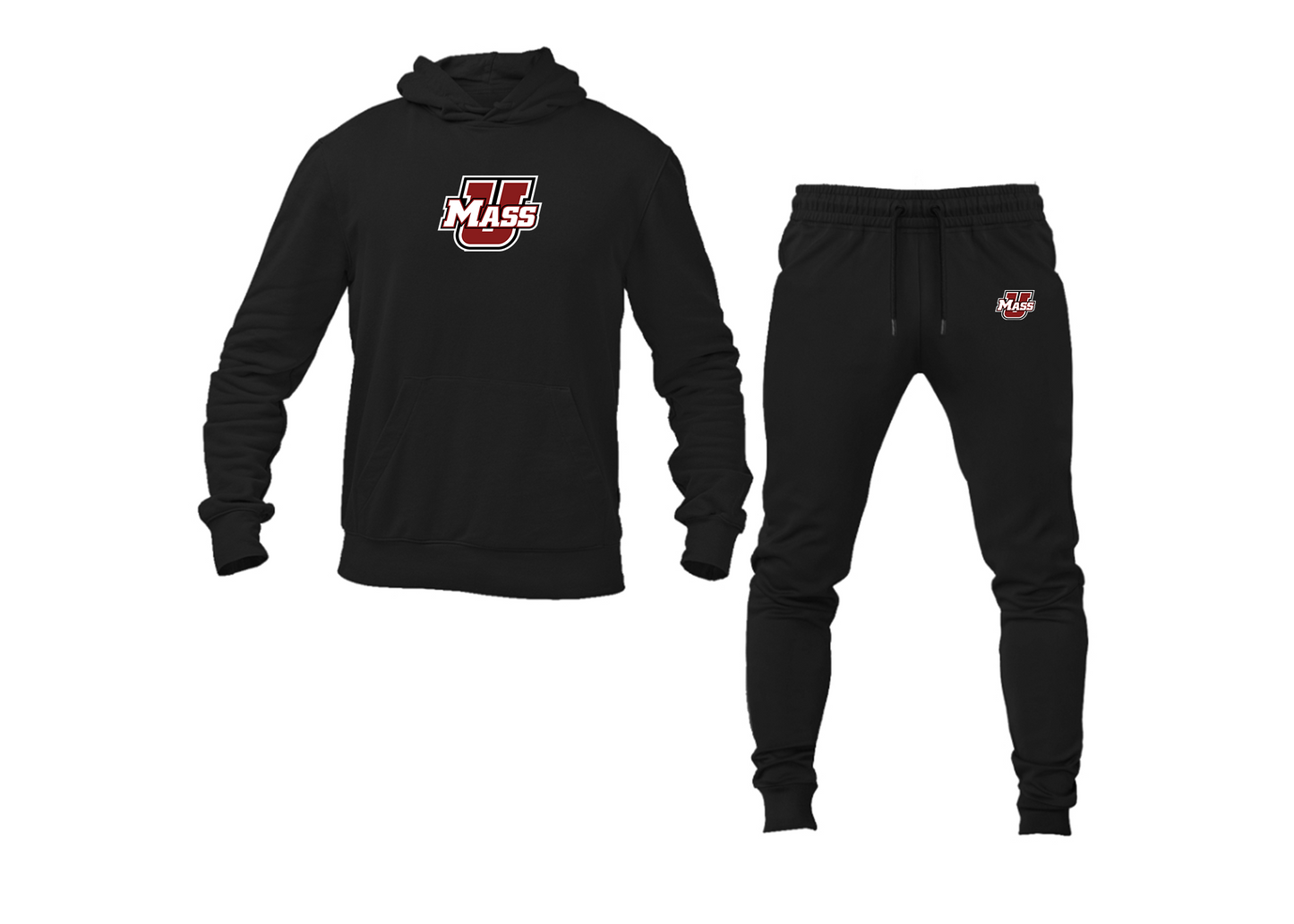 Men's Massachusetts Minutemen Logo Hoodie Joggers Set