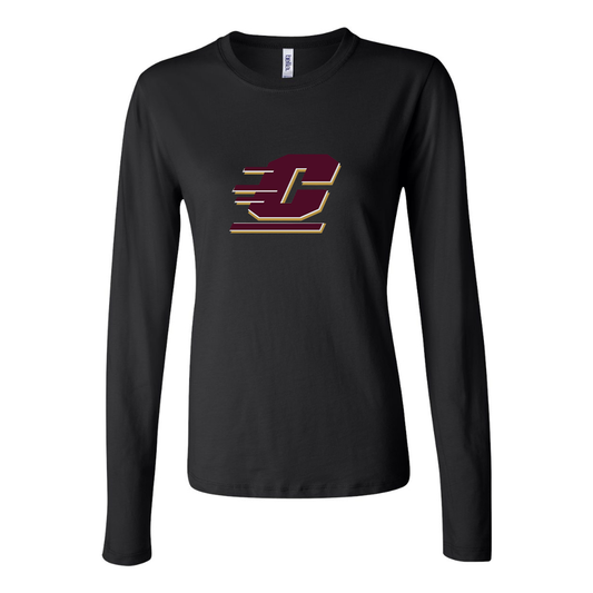 BELLA CANVAS Central Michigan Chippewas Jersey Long Sleeve Tee