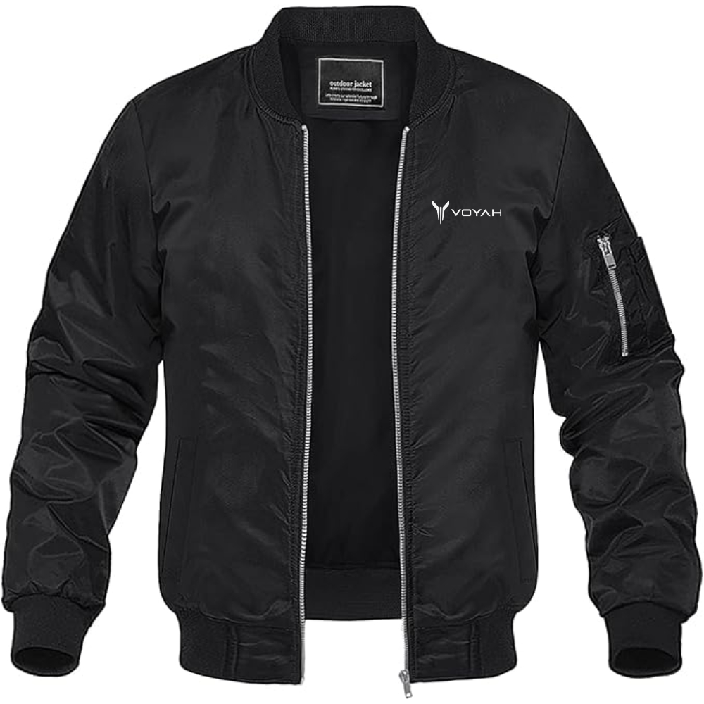 Men's Voyah Logo Lightweight Bomber Jacket Windbreaker Softshell Varsity Jacket Coat