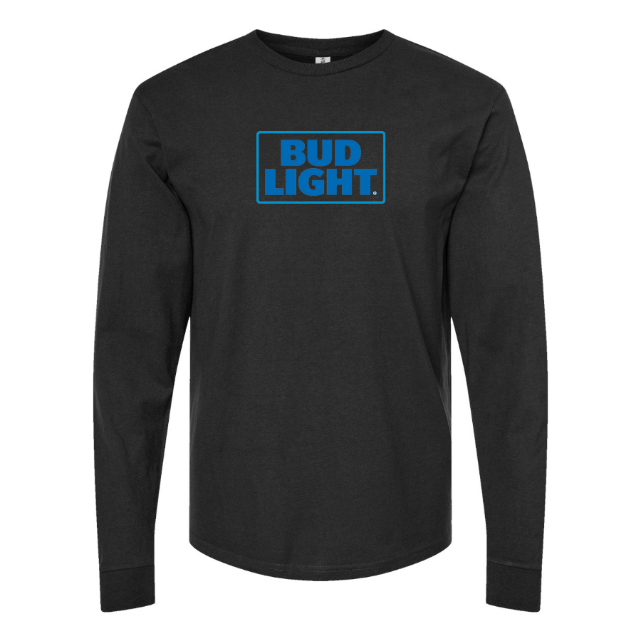 Men's Bud Light Logo Cotton Long Sleeve T-Shirt