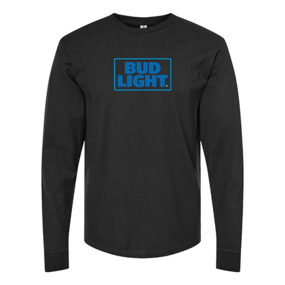 Men's Bud Light Logo Cotton Long Sleeve T-Shirt