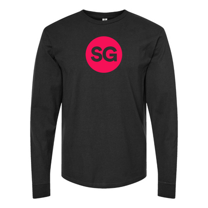 Men's Sofiagray Logo Cotton Long Sleeve T-Shirt