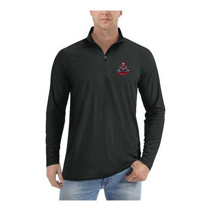 Men's Spider-Man 2025  Lightweight Quarter-Zip Athletic Shirt Long Sleeve Performance Wear