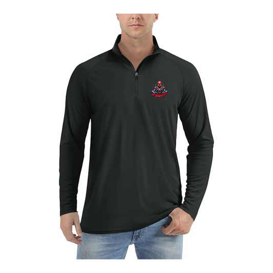 Men's Spider-Man 2025  Lightweight Quarter-Zip Athletic Shirt Long Sleeve Performance Wear