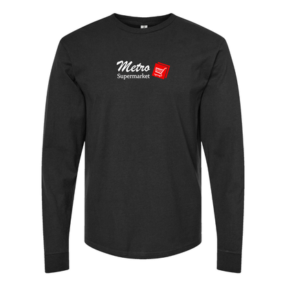 Men's Metro Supermarket Logo  Cotton Long Sleeve T-Shirt