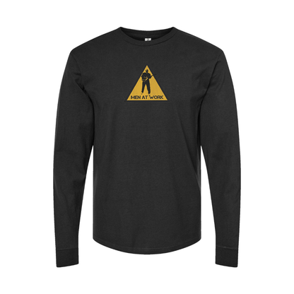 Youth Men at Work Logo Cotton Long Sleeve T-Shirt