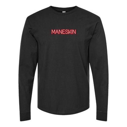 Youth Maneskin Red Neon Letter Logo Long sleeves
