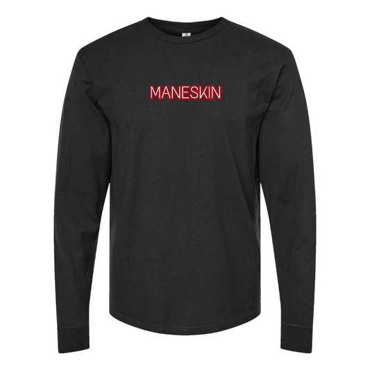 Youth Maneskin Red Neon Letter Logo Long sleeves